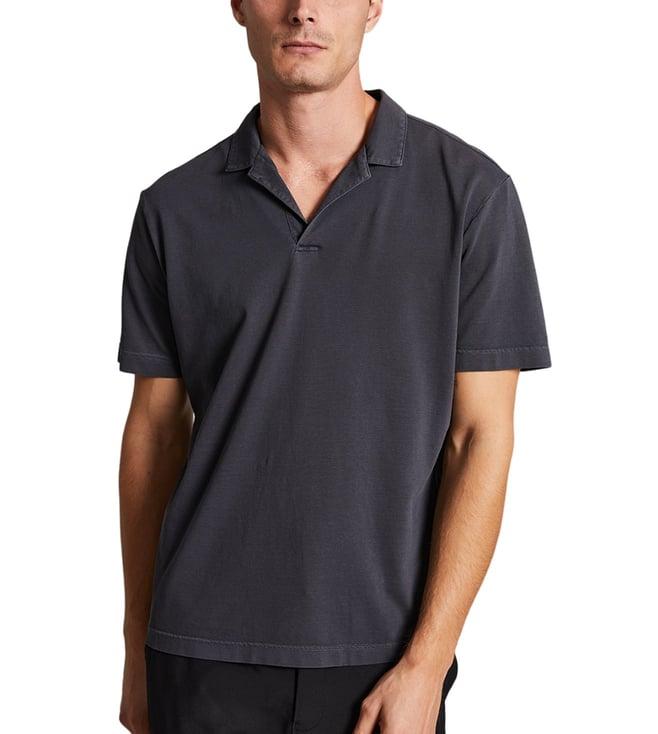 matinique navy blue regular fit polo t-shirt