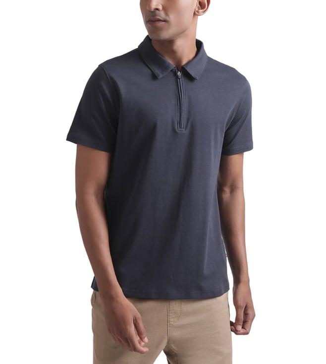 matinique navy blue regular fit polo t-shirt