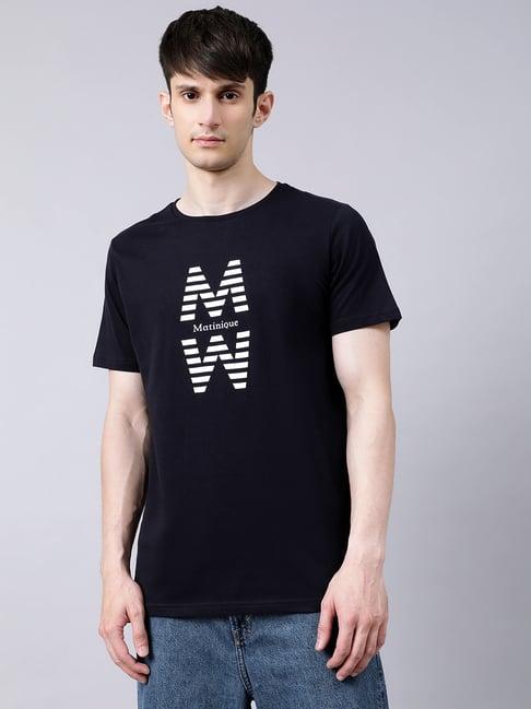 matinique navy graphic print t-shirt