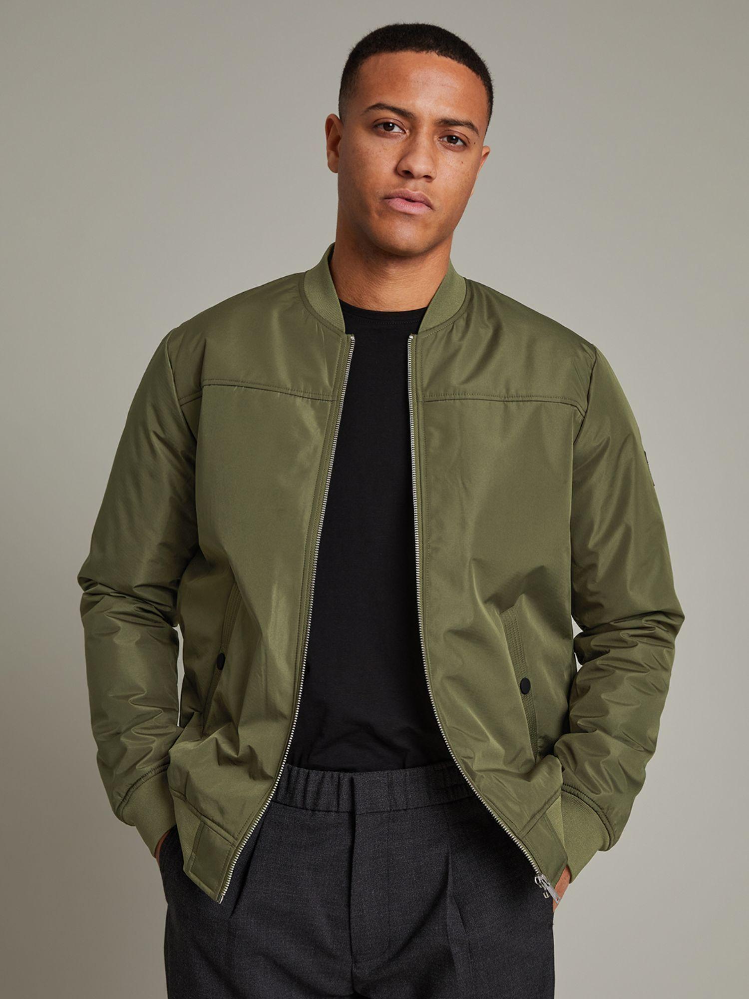 matinique olive night solid collar jacket