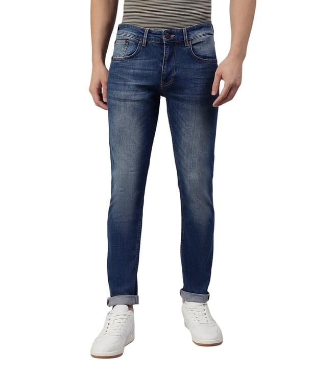 matinique regular straight blue mid rise jeans