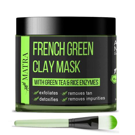 matra french green clay mask with green tea & rice enzymes (100 g)