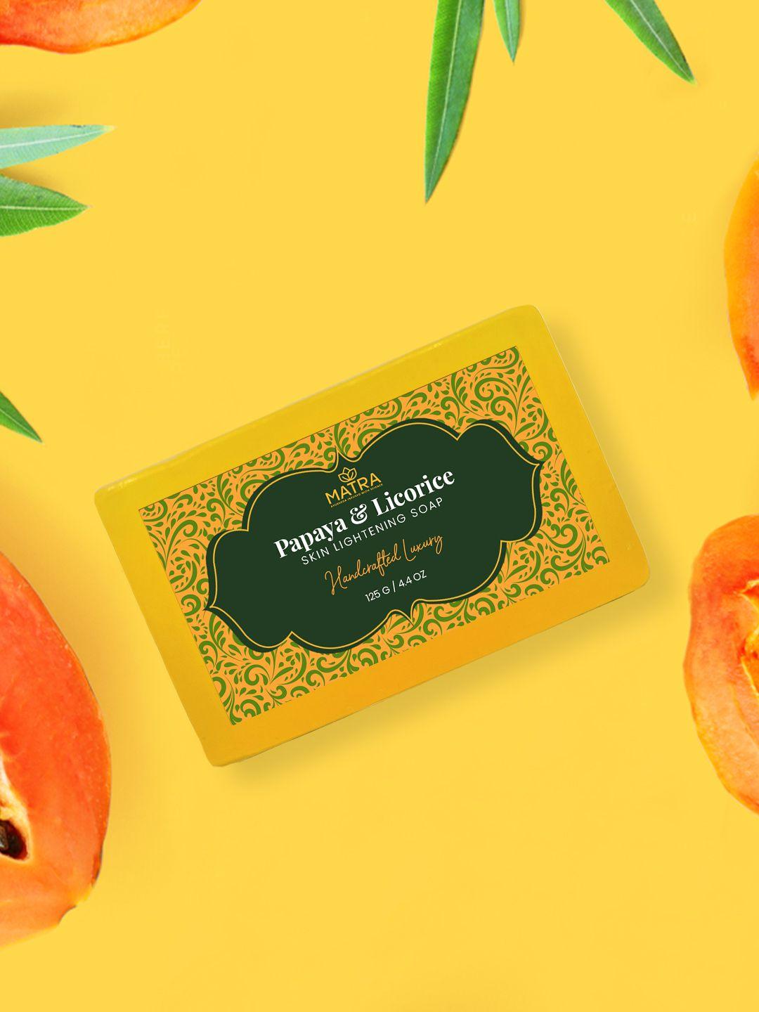 matra papaya handmade soap with aloe vera - 125 g