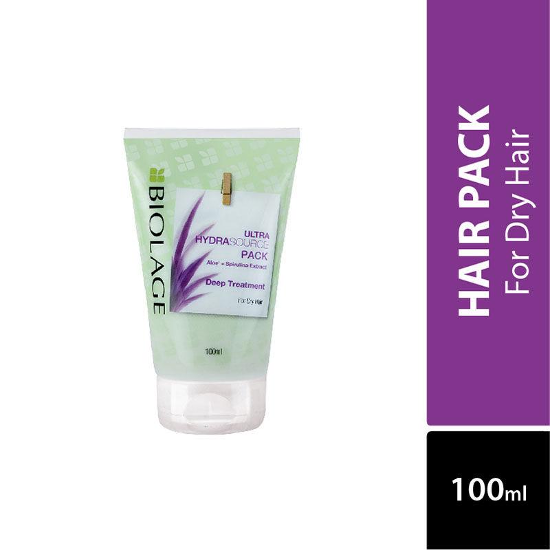 matrix biolage ultra hydrasource deep treatment pack for dry hair- multi-use hair mask- paraben free