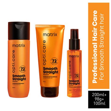 matrix opti care professional shampoo for anti-frizz shampoo + anti-frizz conditioner +anti-frizz hair serum (350ml+98g +100ml)