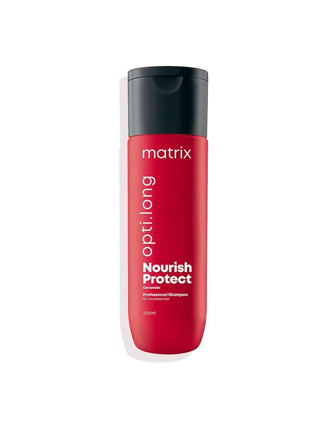 matrix opti long nourish protect shampoo with ceramide to protects from split ends - 200ml