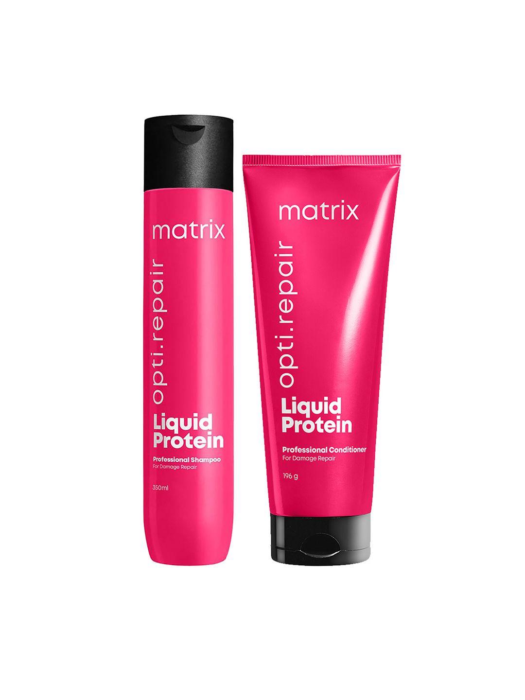 matrix opti repair liquid protein professional shampoo 350ml & conditioner 196g