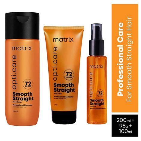 matrix opti.care professional shampoo for anti-frizz shampoo + opti.care professional anti-frizz conditioner +anti-frizz hair serum (200ml+98g +100ml)