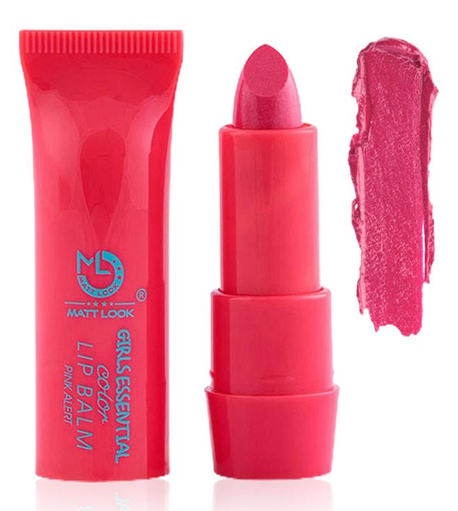 matt look girls essential color lip balm pink alert - 3.5 ml