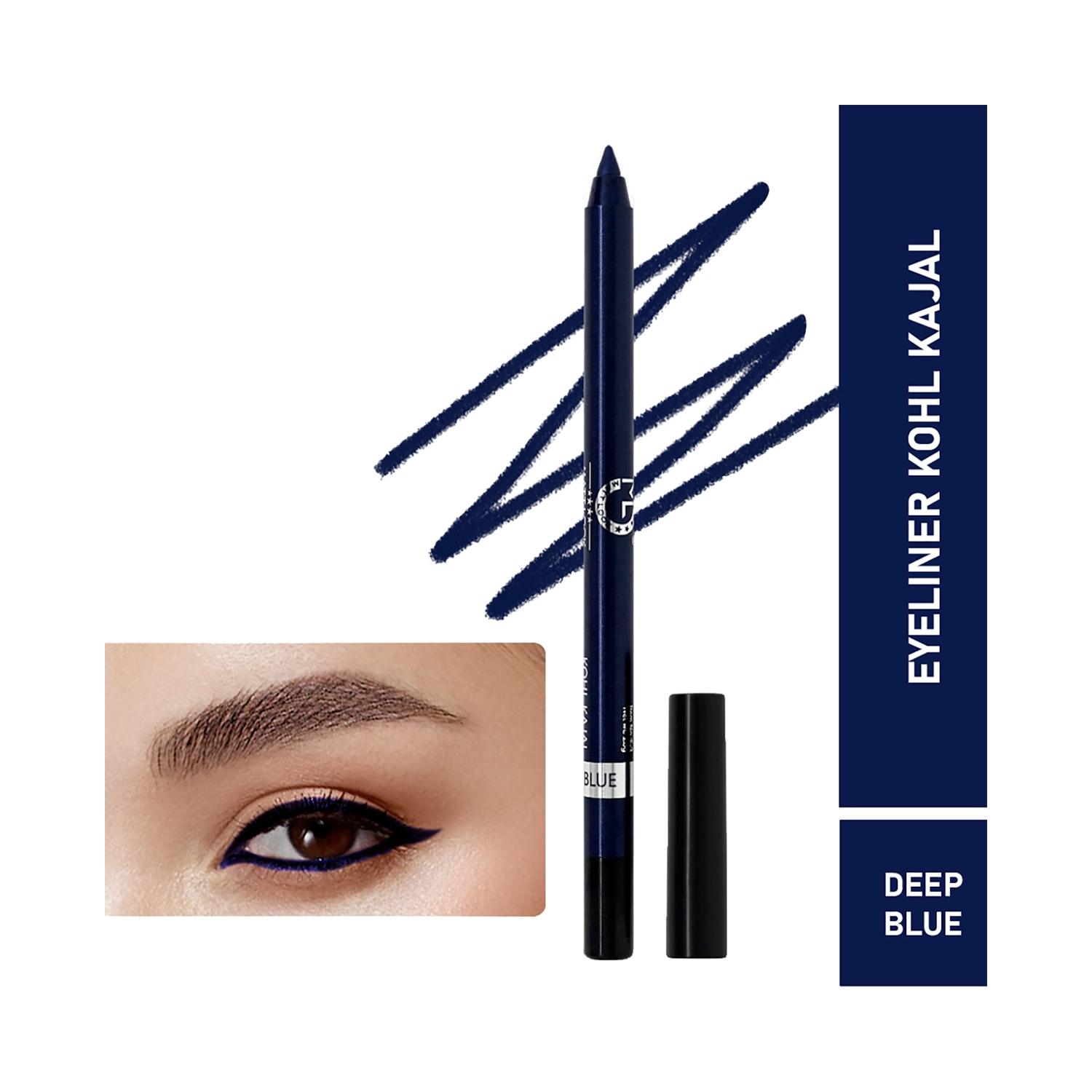 matt look single stroke super glide eyeliner kohl kajal - deep blue (1.3g)