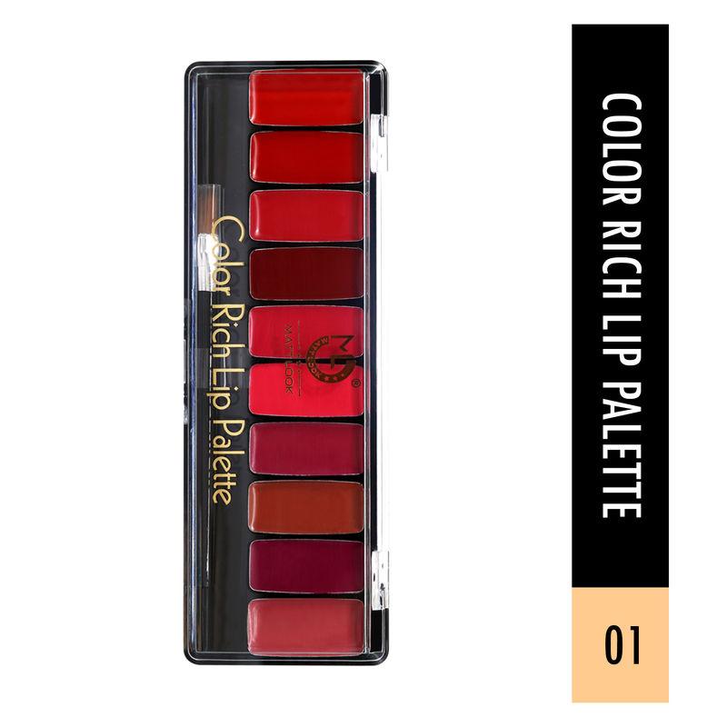 matt look 10 colour rich lip palette - multicolor-01