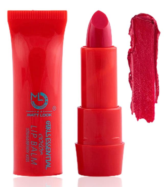 matt look girls essential color lip balm strawberry kiss - 3.5 ml