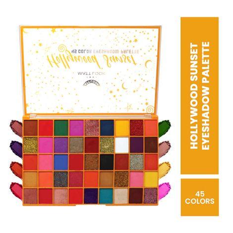 matt look hollywood sunset 45 colour eyeshadow palette, multicolor-01 (65gm)