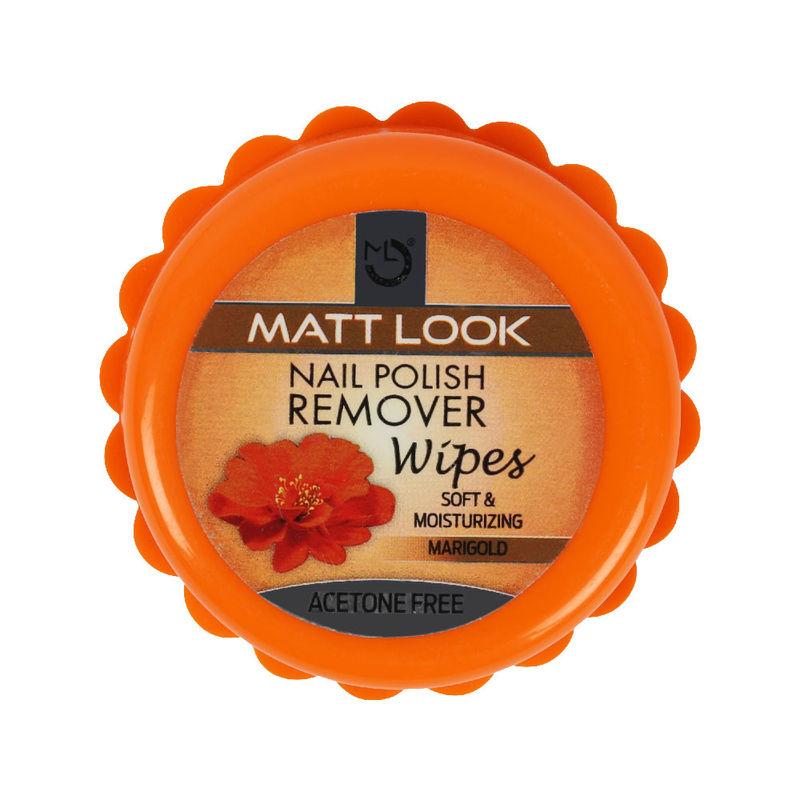 matt look nail polish remover wipes soft moisturizing nail paint cleanser pads - marigold