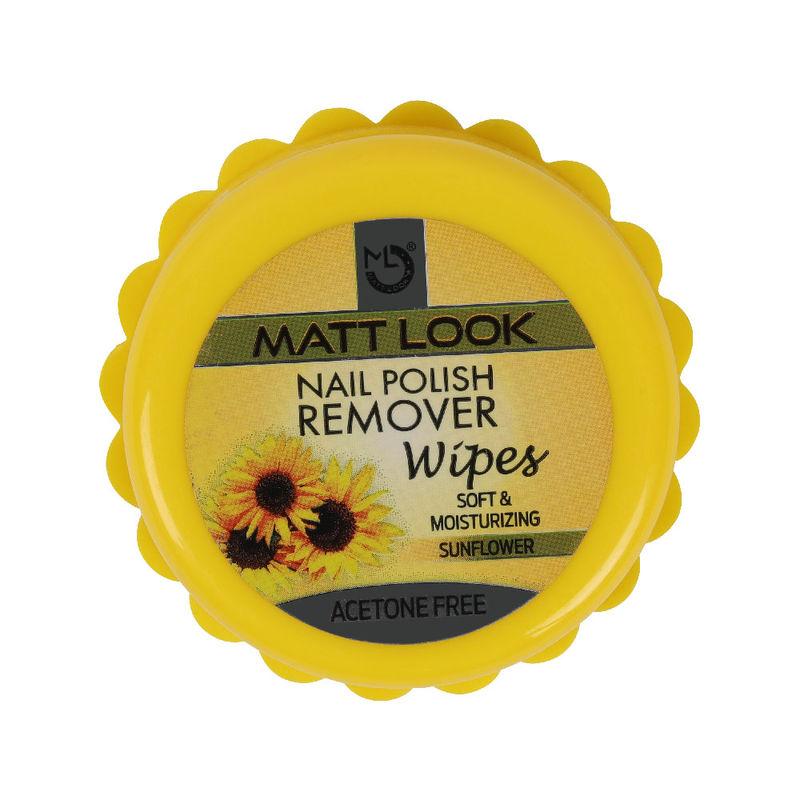 matt look nail polish remover wipes soft moisturizing nail paint cleanser pads - sunflower