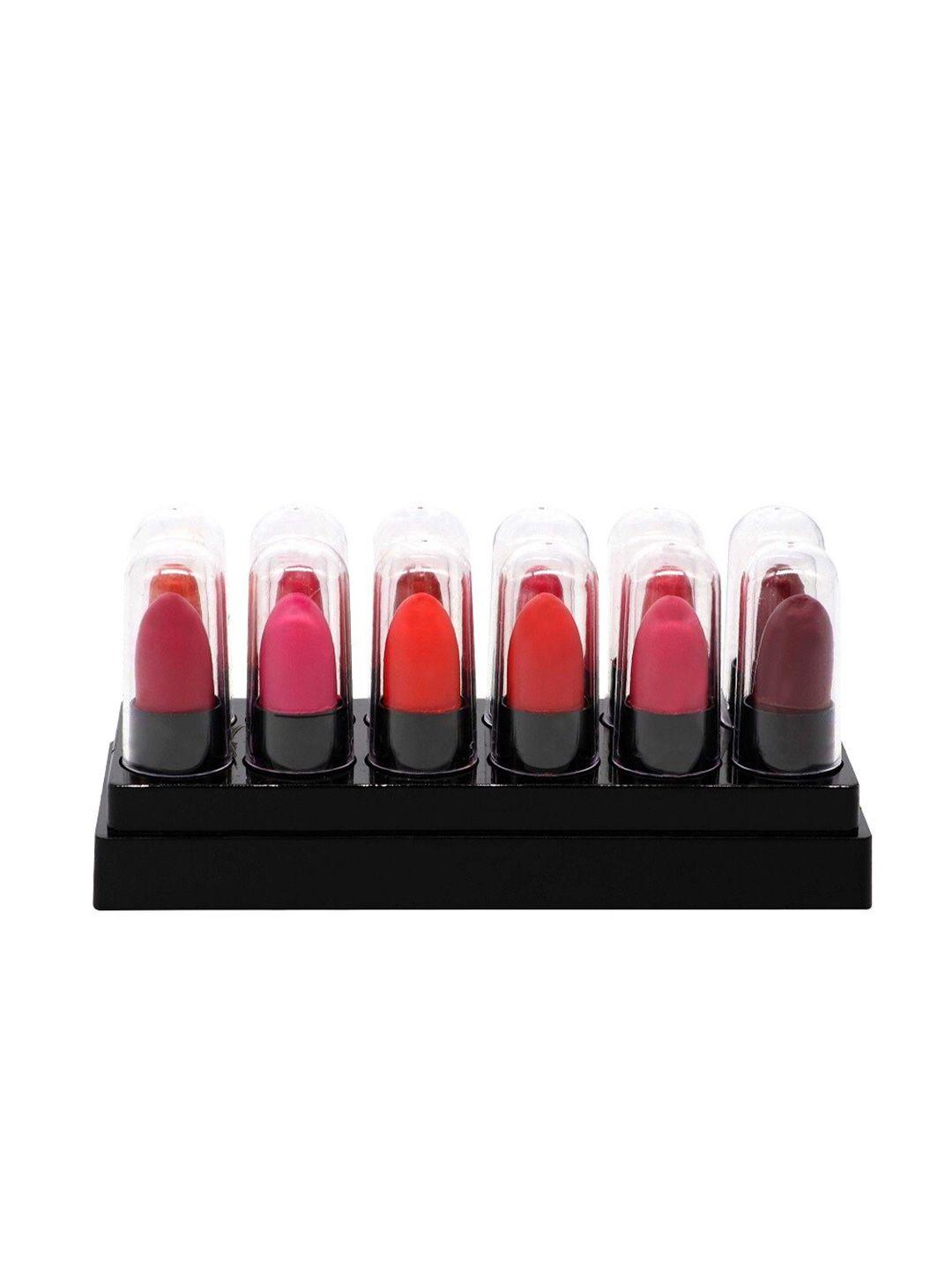 matt look set of 12 multi super mini lipsticks -14gms