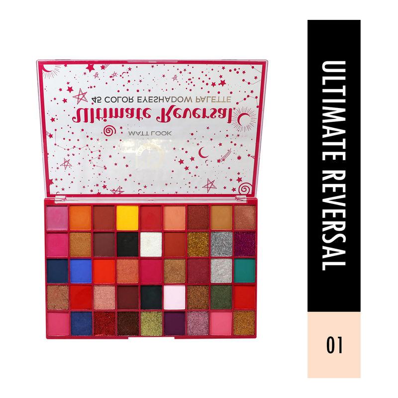 matt look ultimate reversal 45 colour eyeshadow palette - multicolor 01