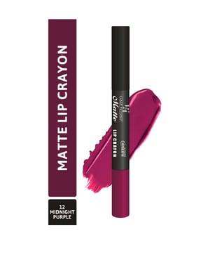 matte lip crayon - 12 midnight purple