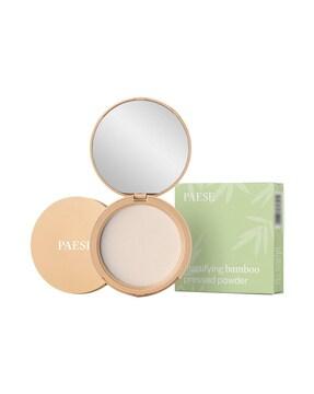 mattifying bamboo pressed powder - transparent