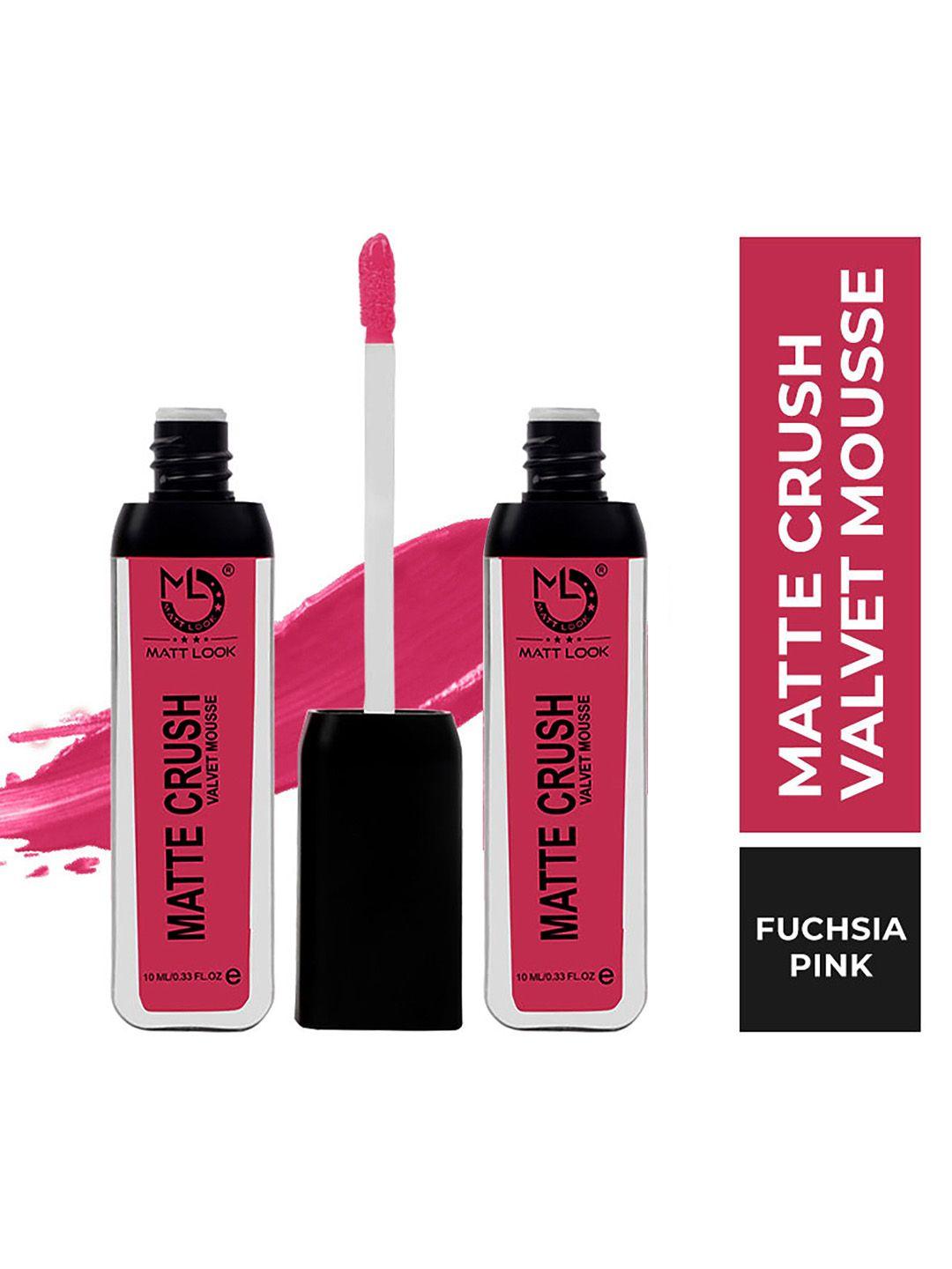 mattlook matte crush velvet mousse lipstick - fuchsia pink (pack of 2)