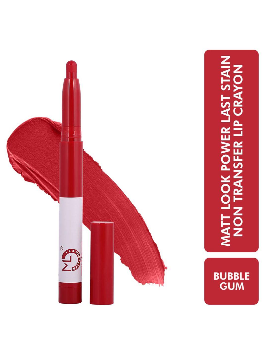 mattlook non transfer power last lip stain crayon lipstick - bubble gum 11