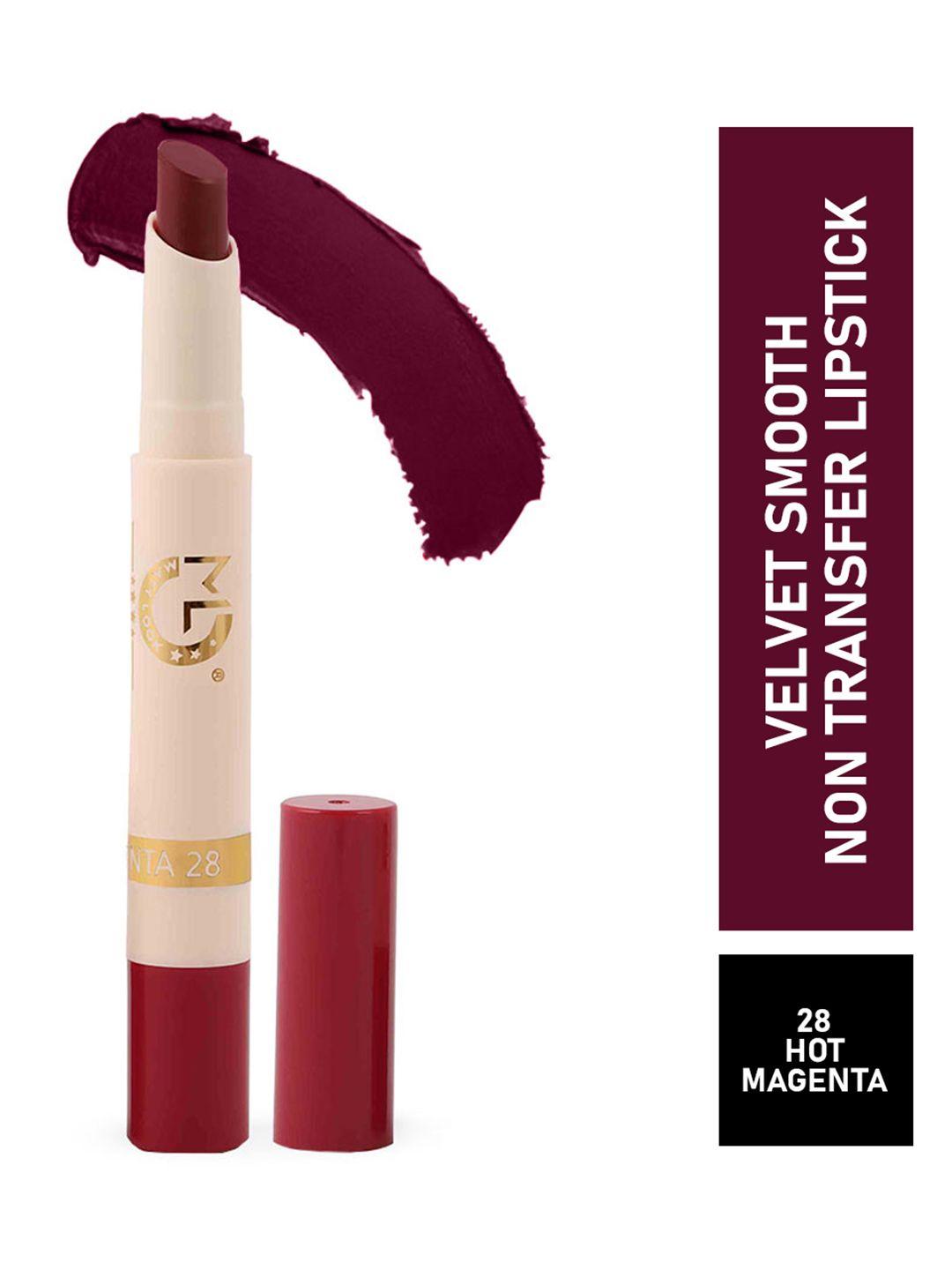 mattlook women magenta velvet smooth non-transfer long lasting water proof lipstick