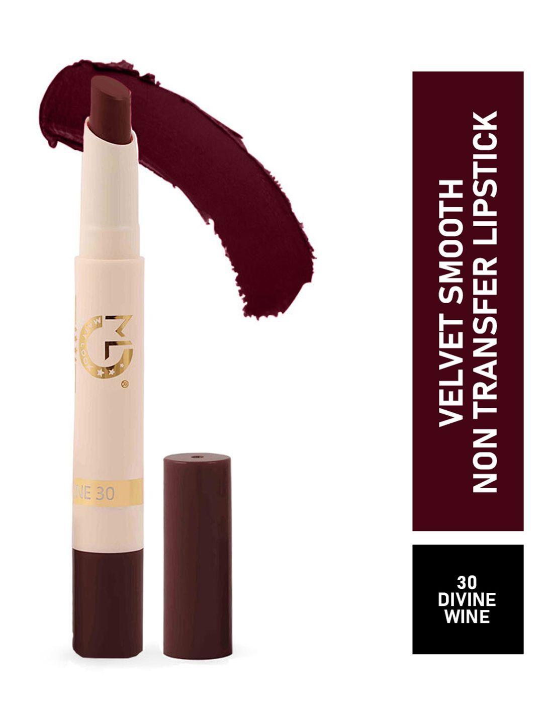 mattlook women maroon velvet smooth water proof lipstick divine wine