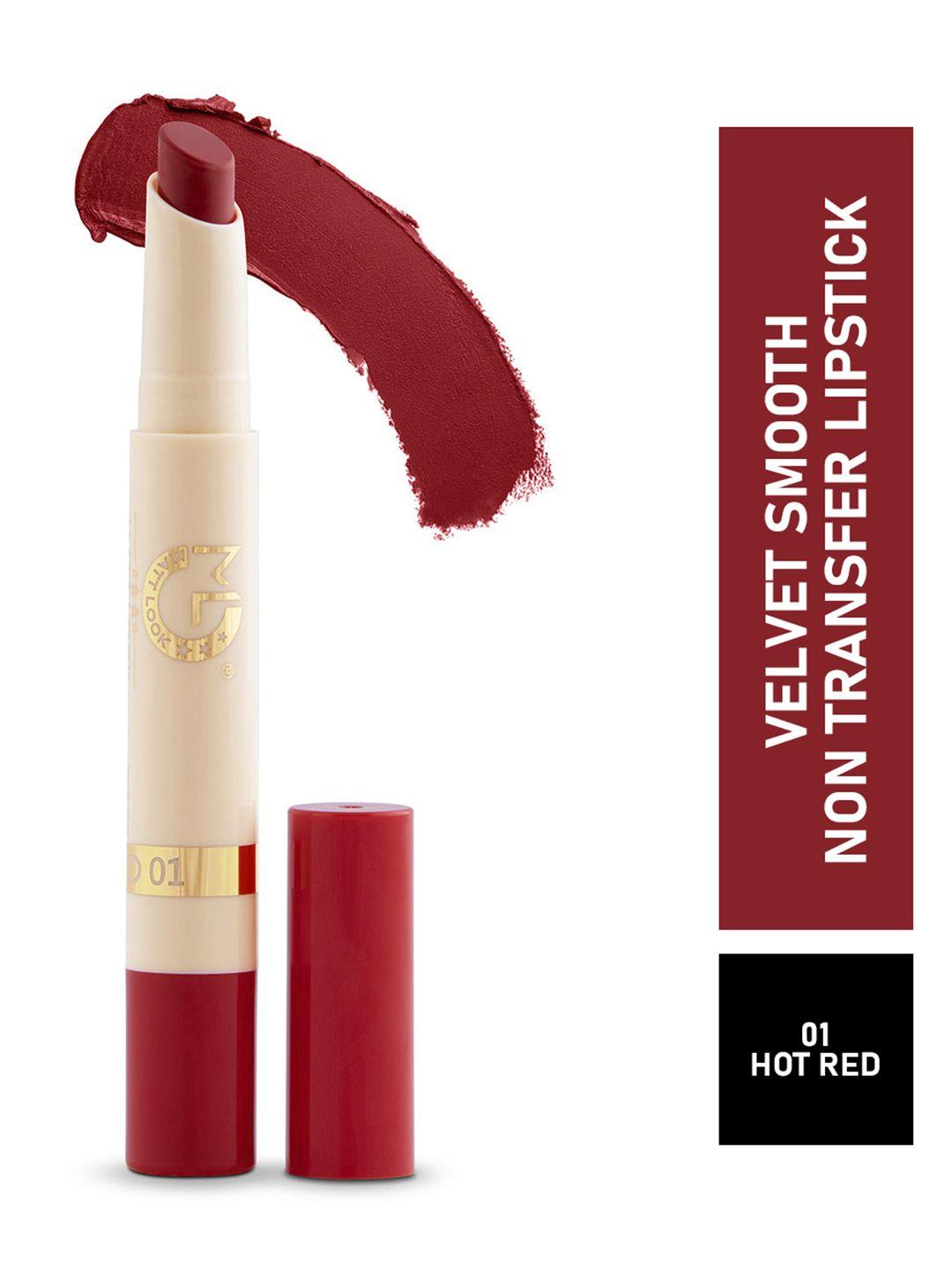 mattlook women red velvet water proof lipstick hot red