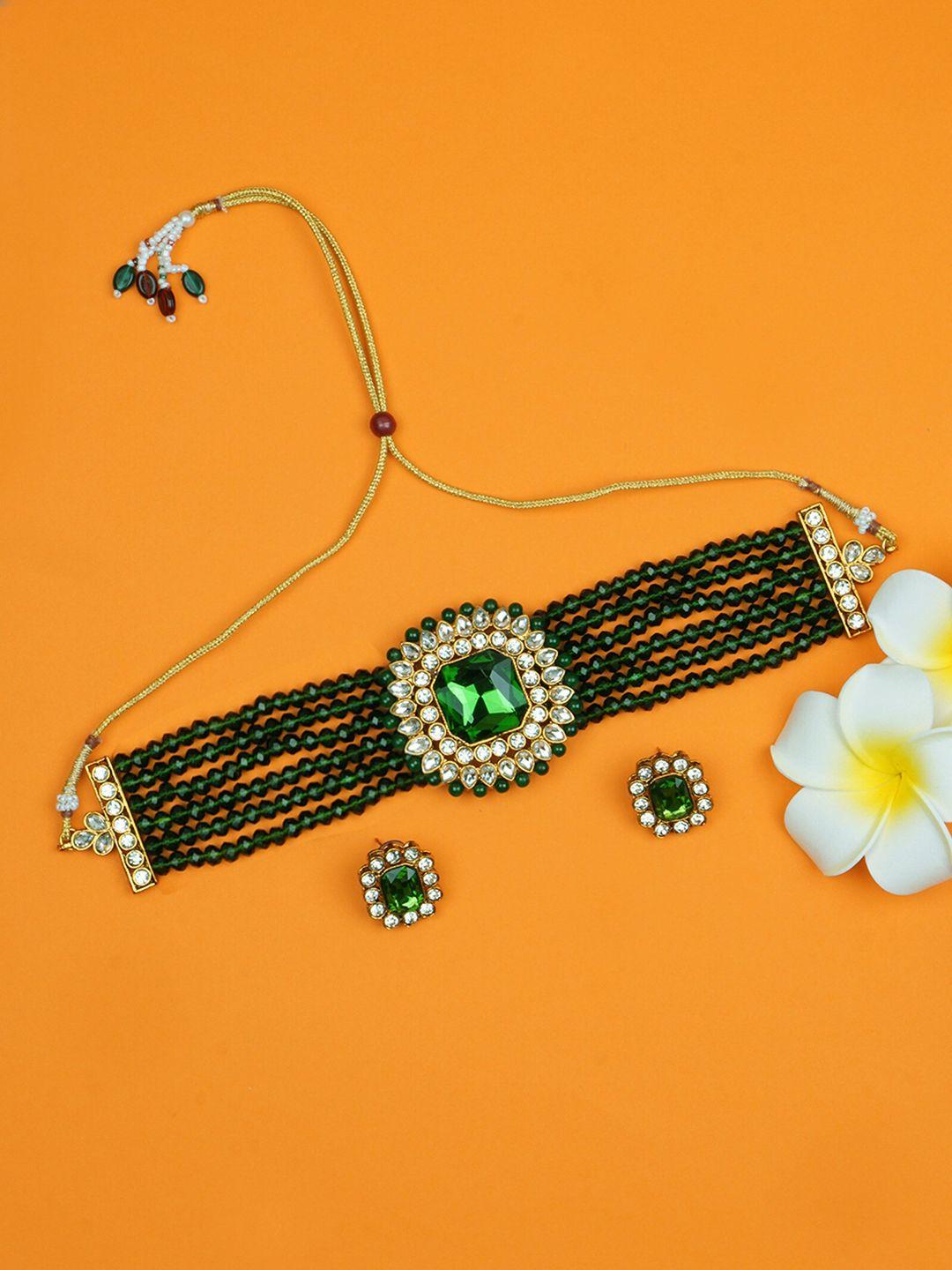 matushri art kundan choker necklace set