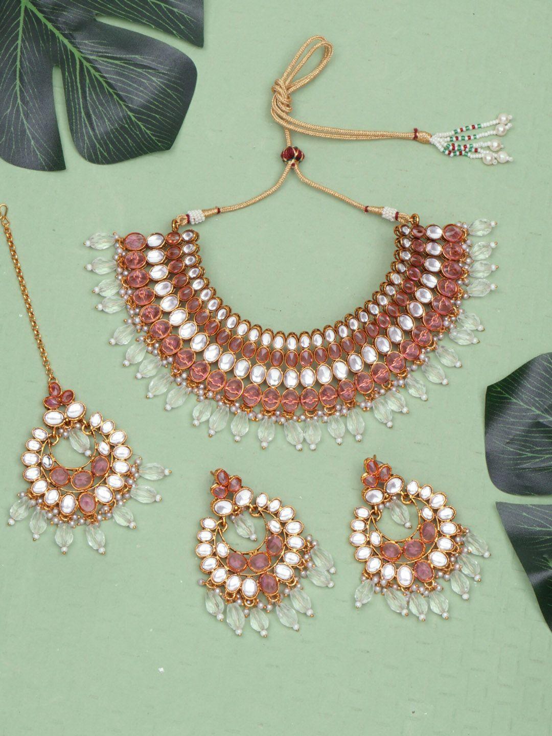 matushri art kundan choker necklace set