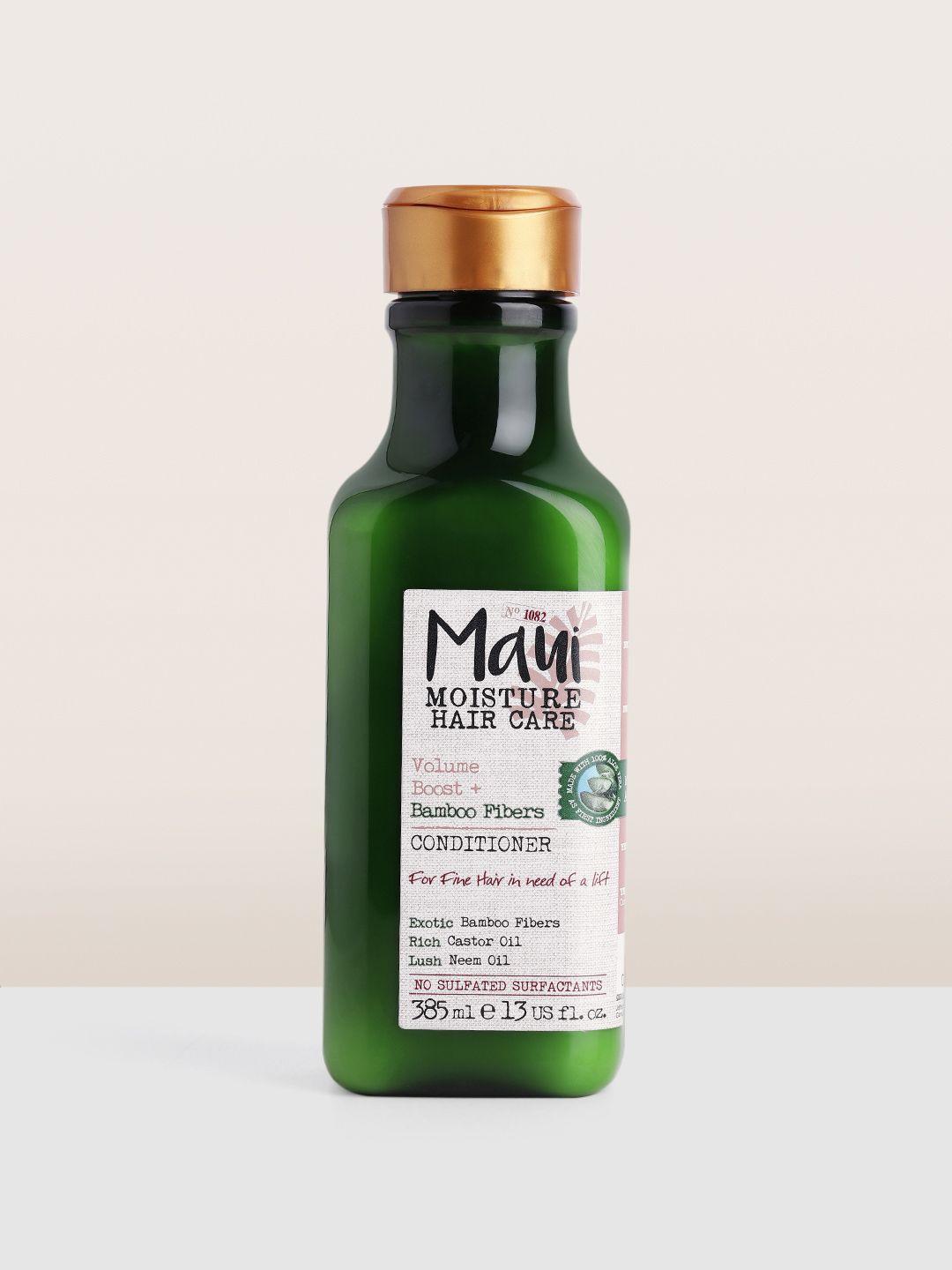maui moisture volume + boost bamboo fibers conditoner with castor oil - 385 ml