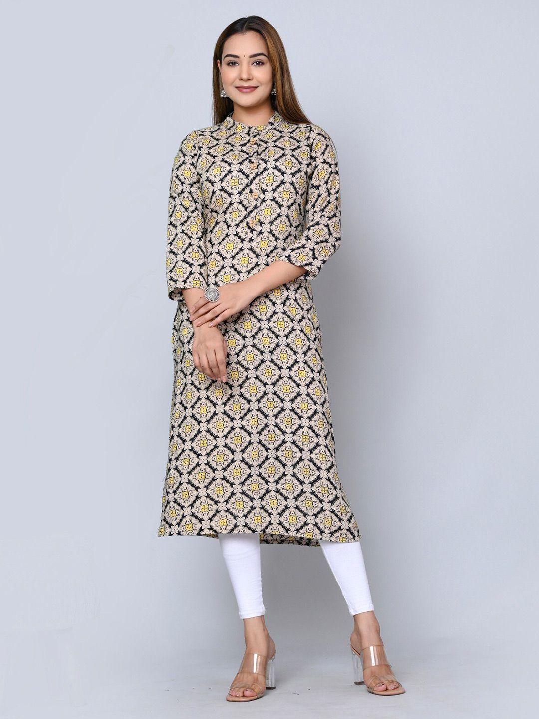 mauka ethnic motifs printed straight kurta