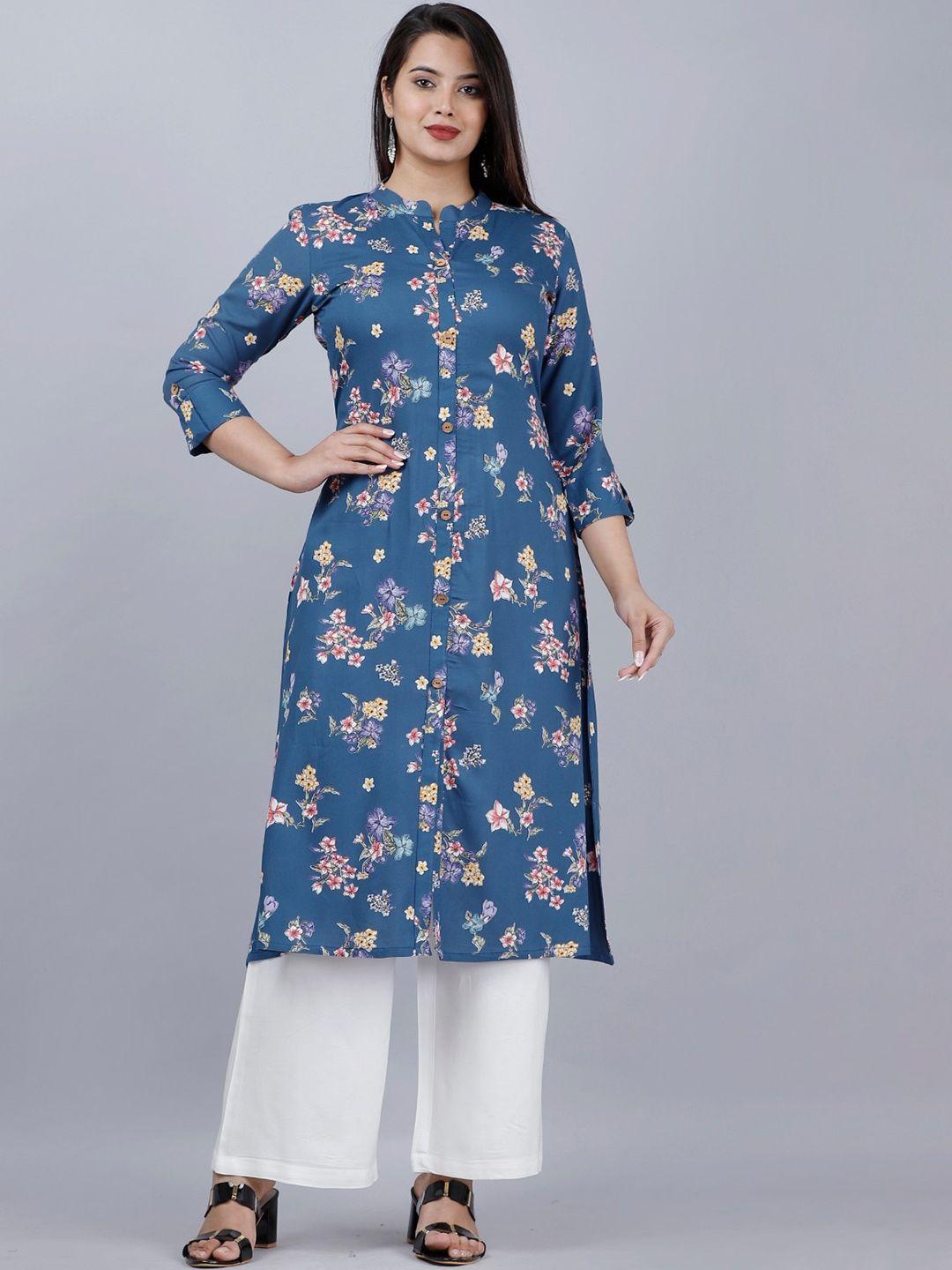 mauka floral printed kurta with palazzos