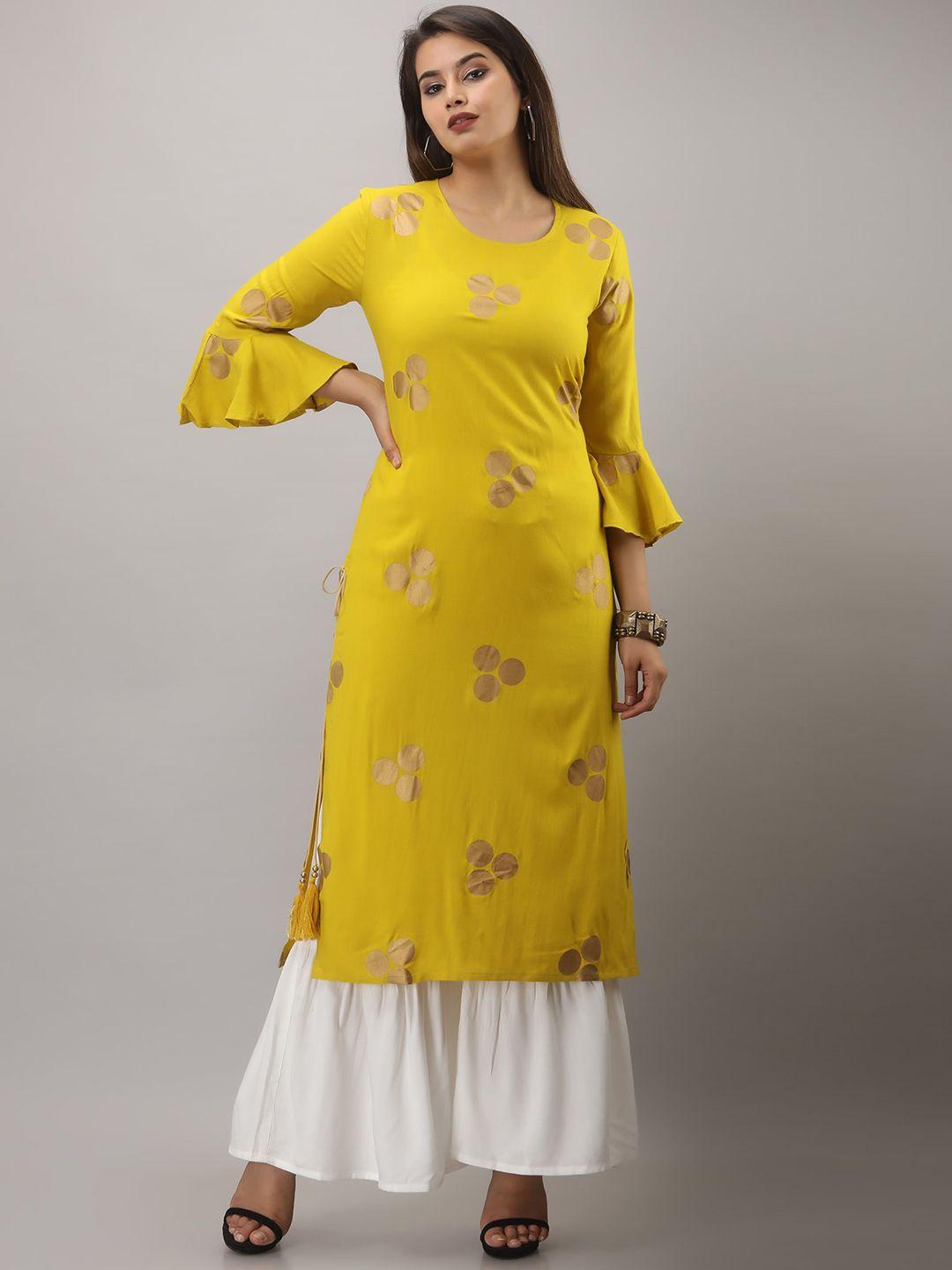 mauka geometric printed kurta with sharara