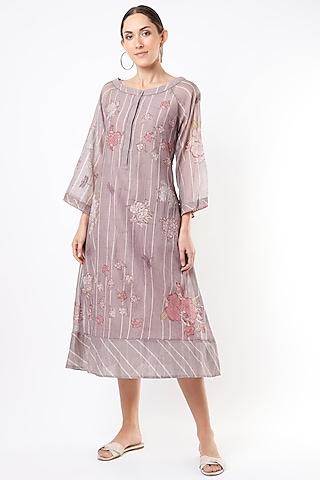 mauve chanderi tunic