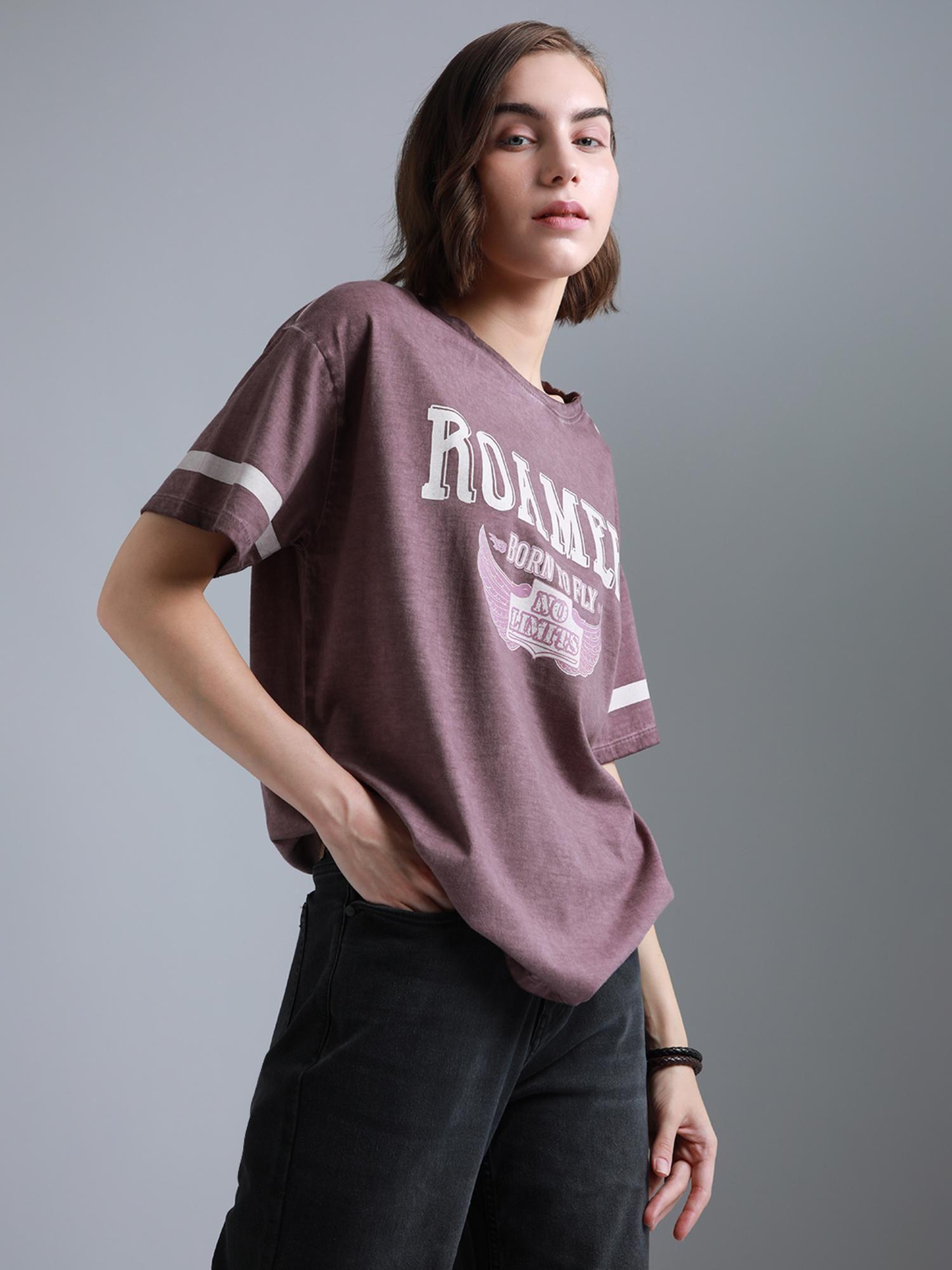 mauve oversized women t-shirt