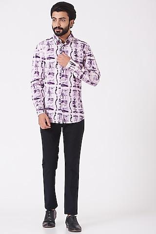 mauve printed shirt