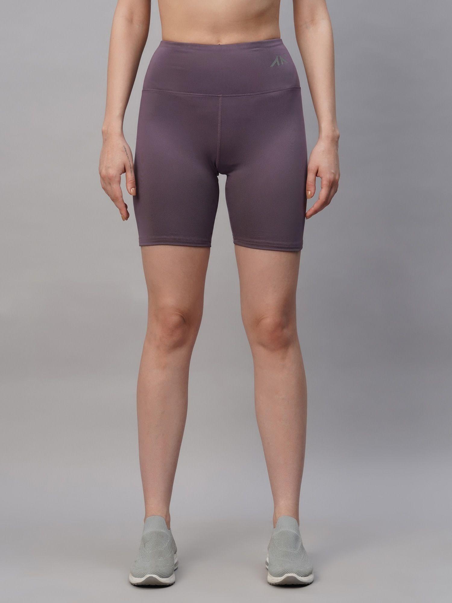 mauve velour training shorts