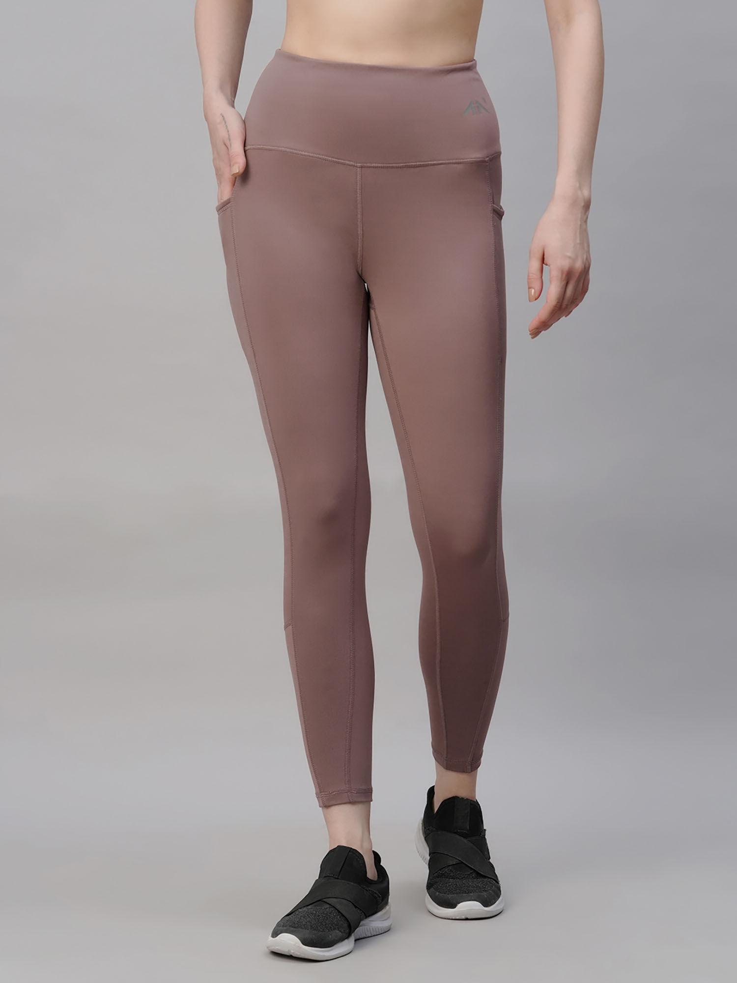 mauve velour training tights