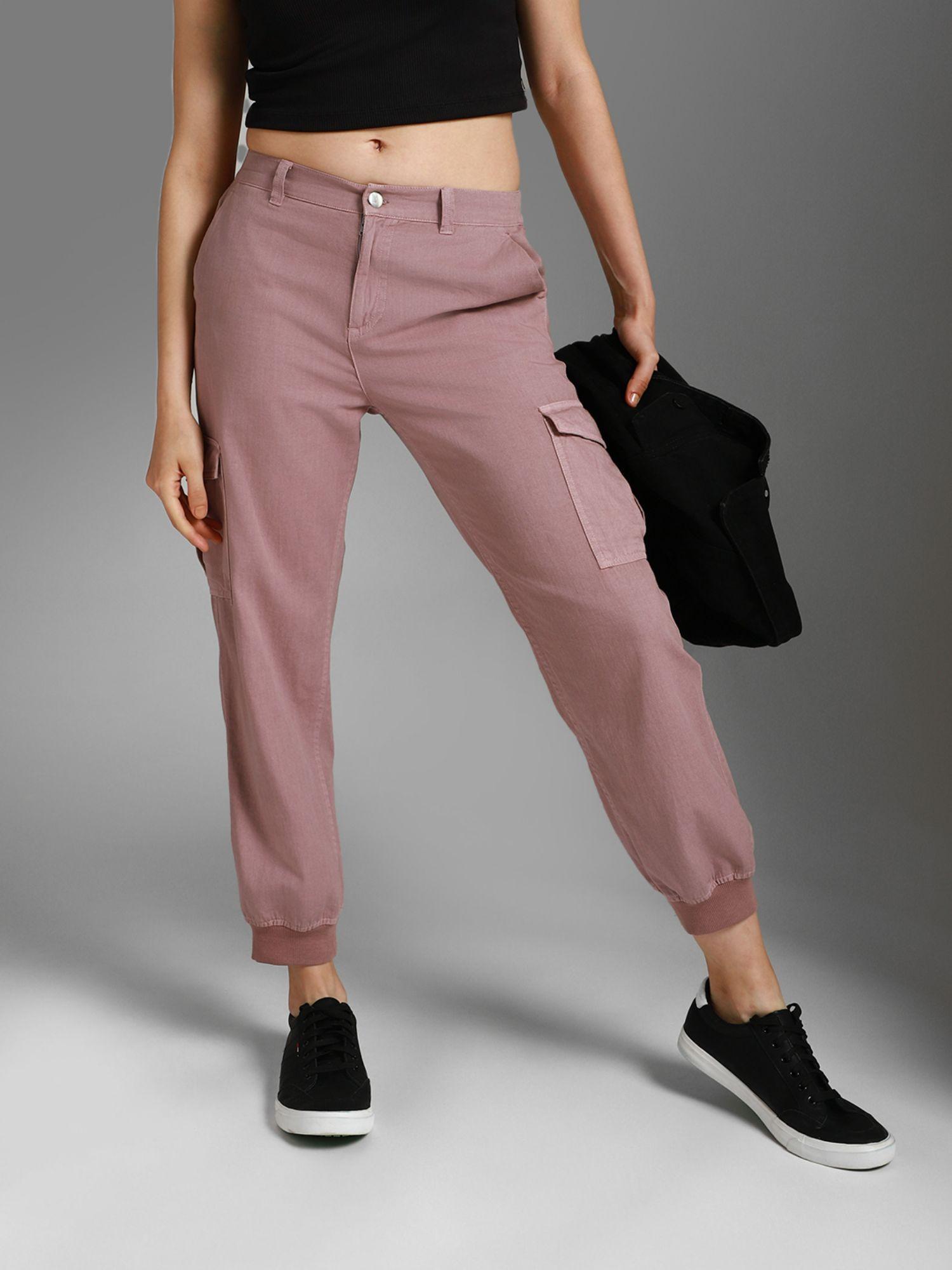 mauve women trousers