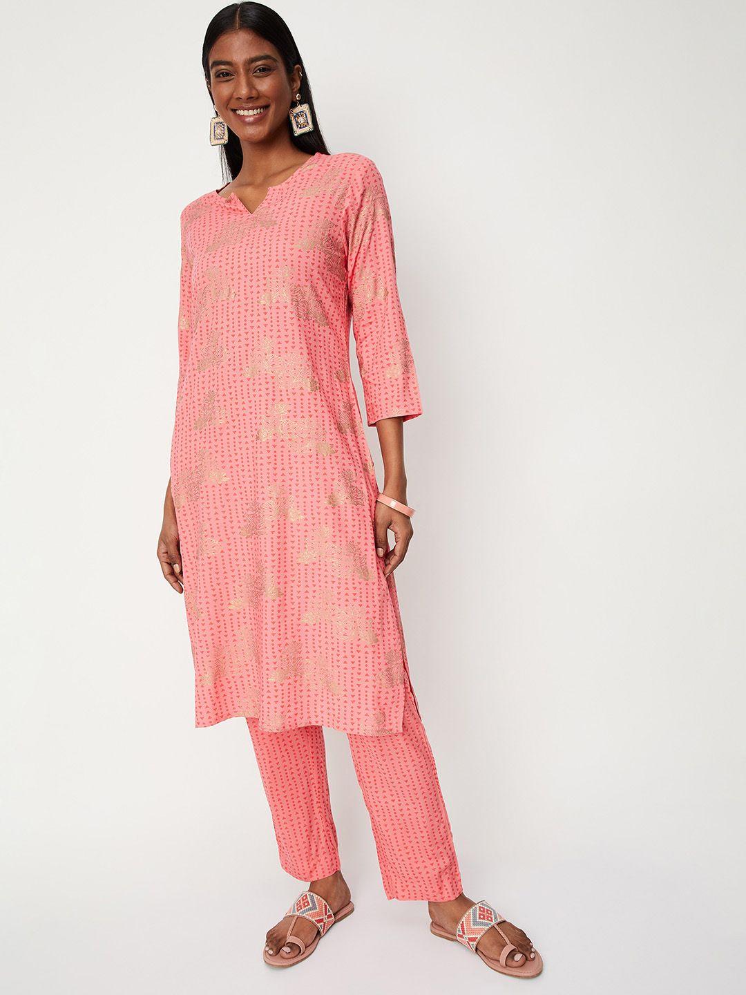 max  floral printed kurta with trousers