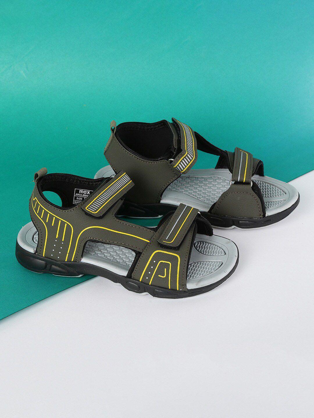 max boys black pu comfort sandals