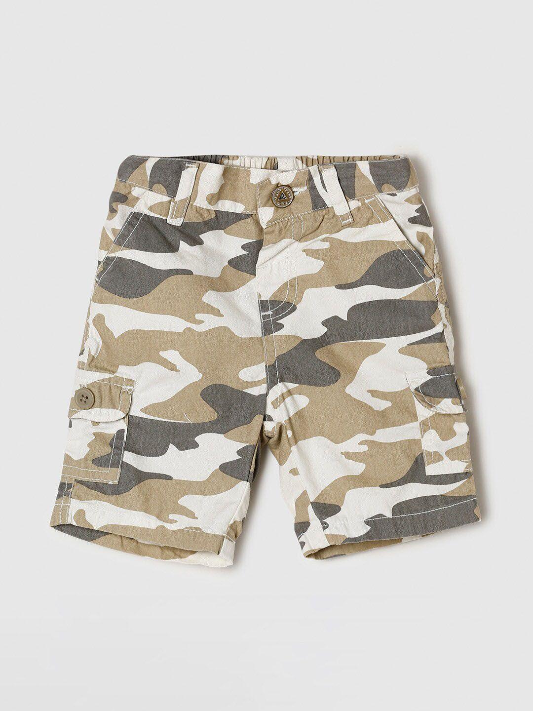 max boys camouflage printed cargo shorts