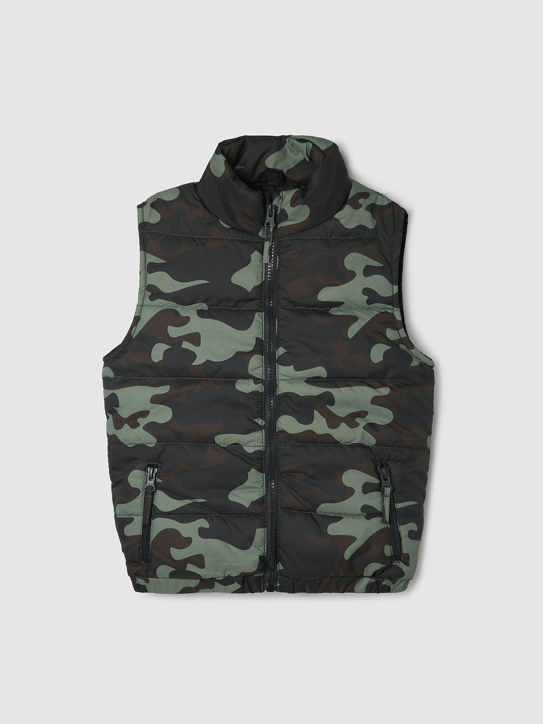 max boys camouflage printed padded jacket