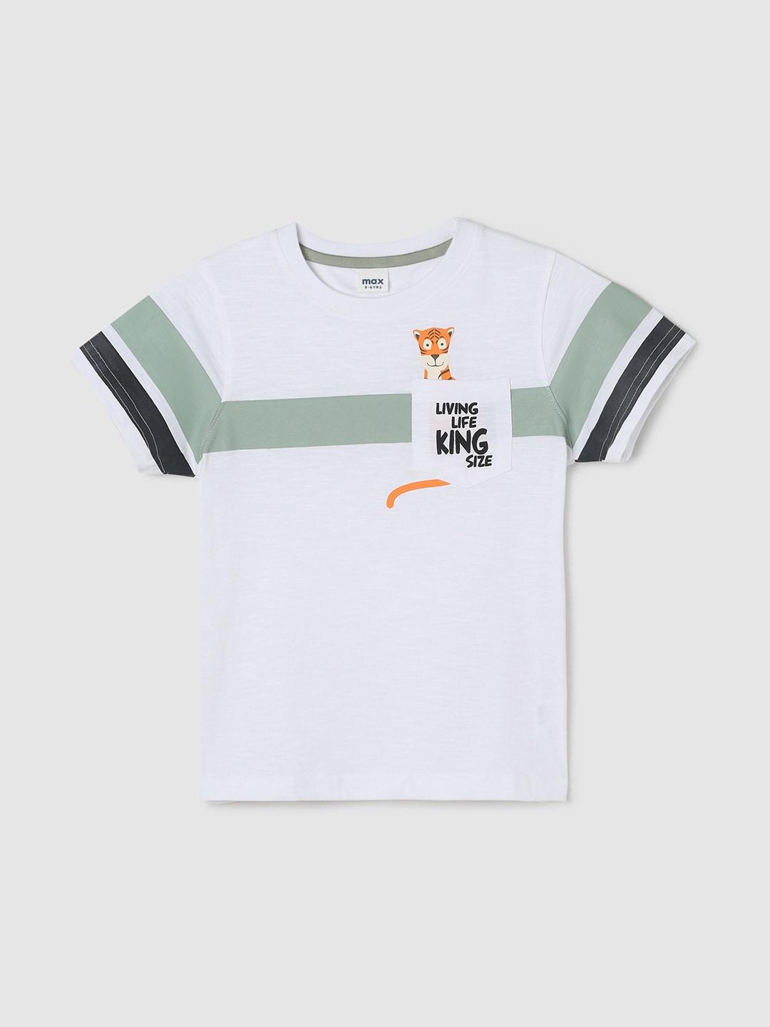 max boys colourblocked pure cotton t-shirt