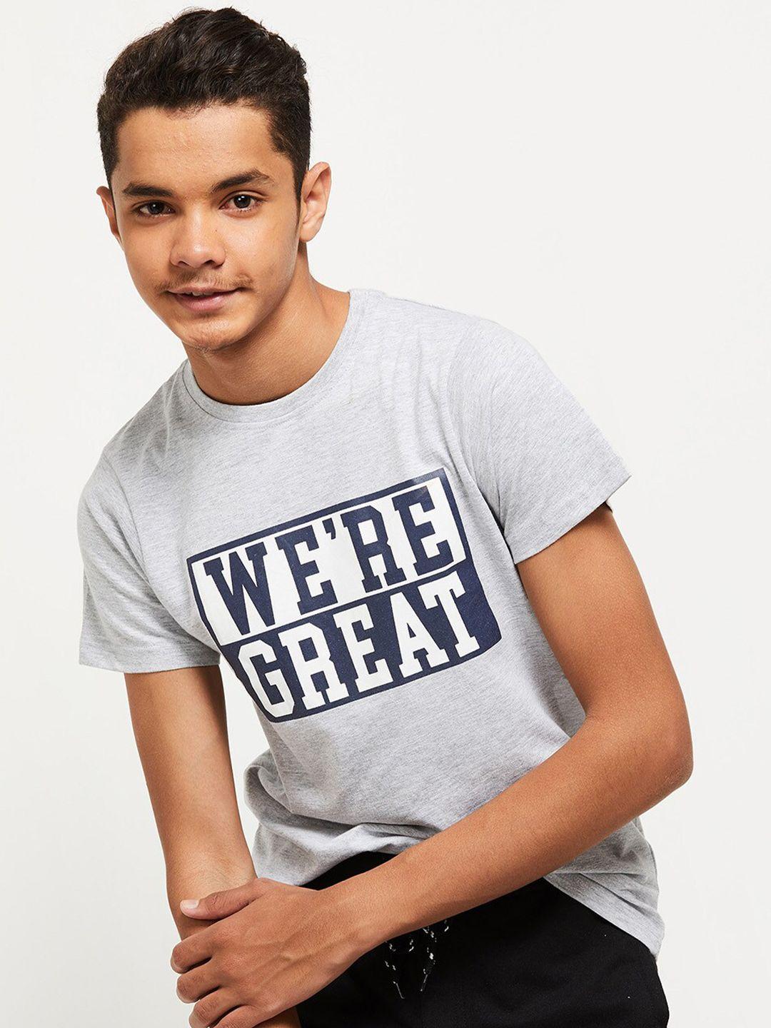 max-boys-grey-typography-printed-t-shirt
