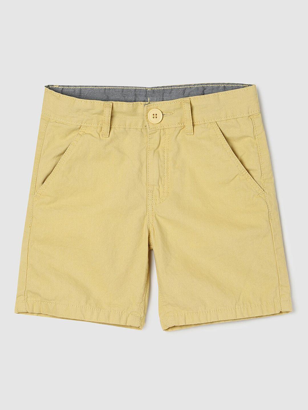 max boys mid-rise pure cotton chino shorts