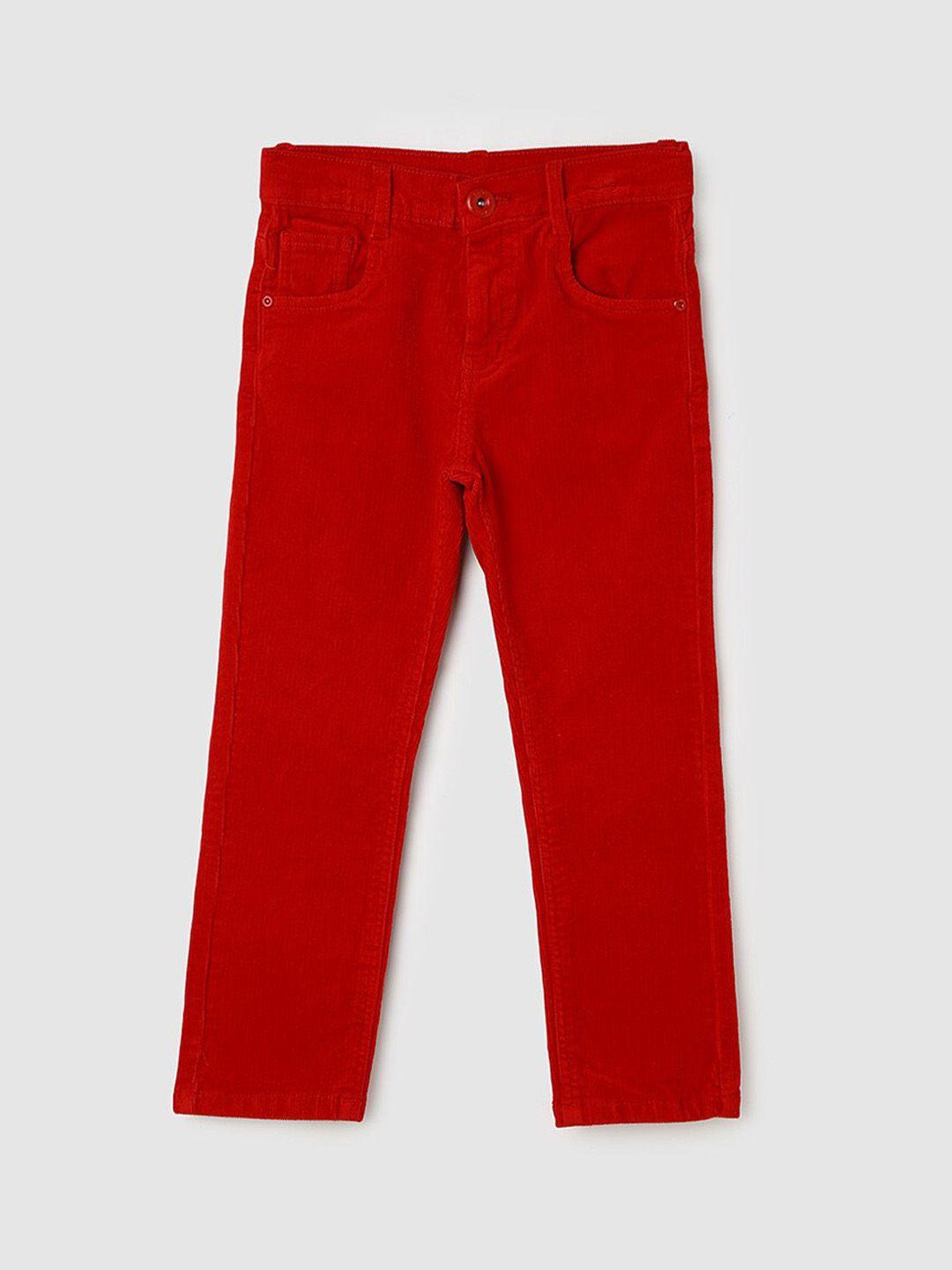 max boys mid-rise pure cotton regular trousers