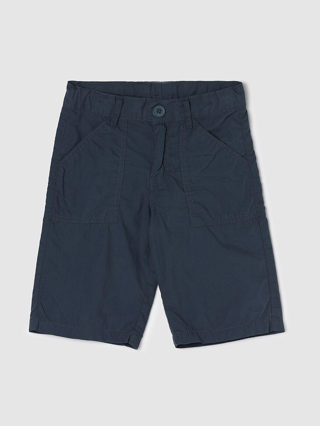 max boys mid-rise pure cotton shorts