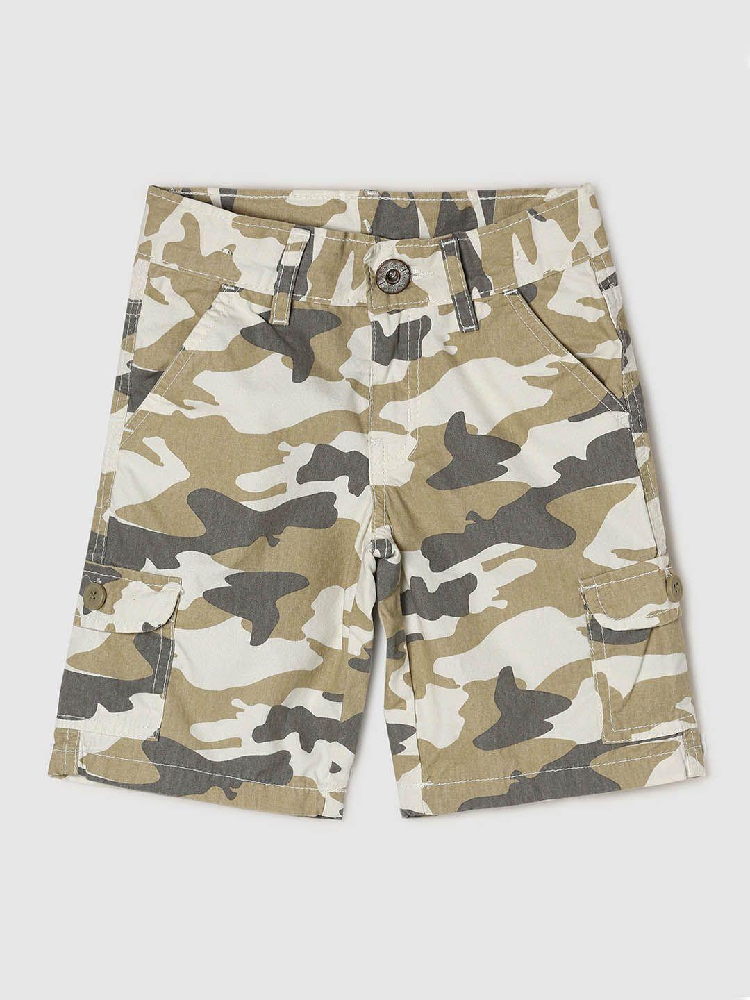 max boys multicoloured camouflage printed shorts